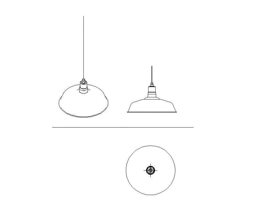 Hanging Light Lamp Detail Elevation 2d  View Cad Blocks Layout Dwg File 24082018093150 